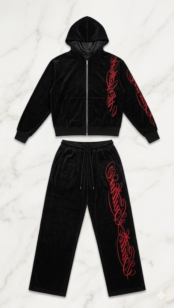 Black Velvet Tracksuit