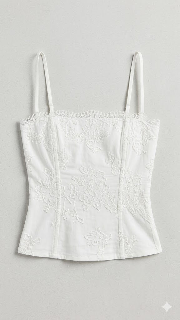Alabaster Lace Corset