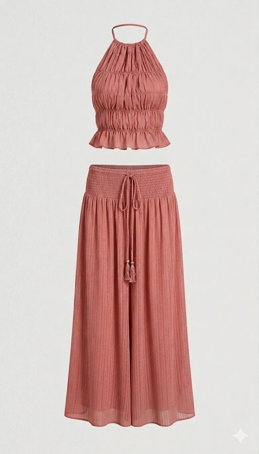 Calypso Gauze Two-Piece Pant Set